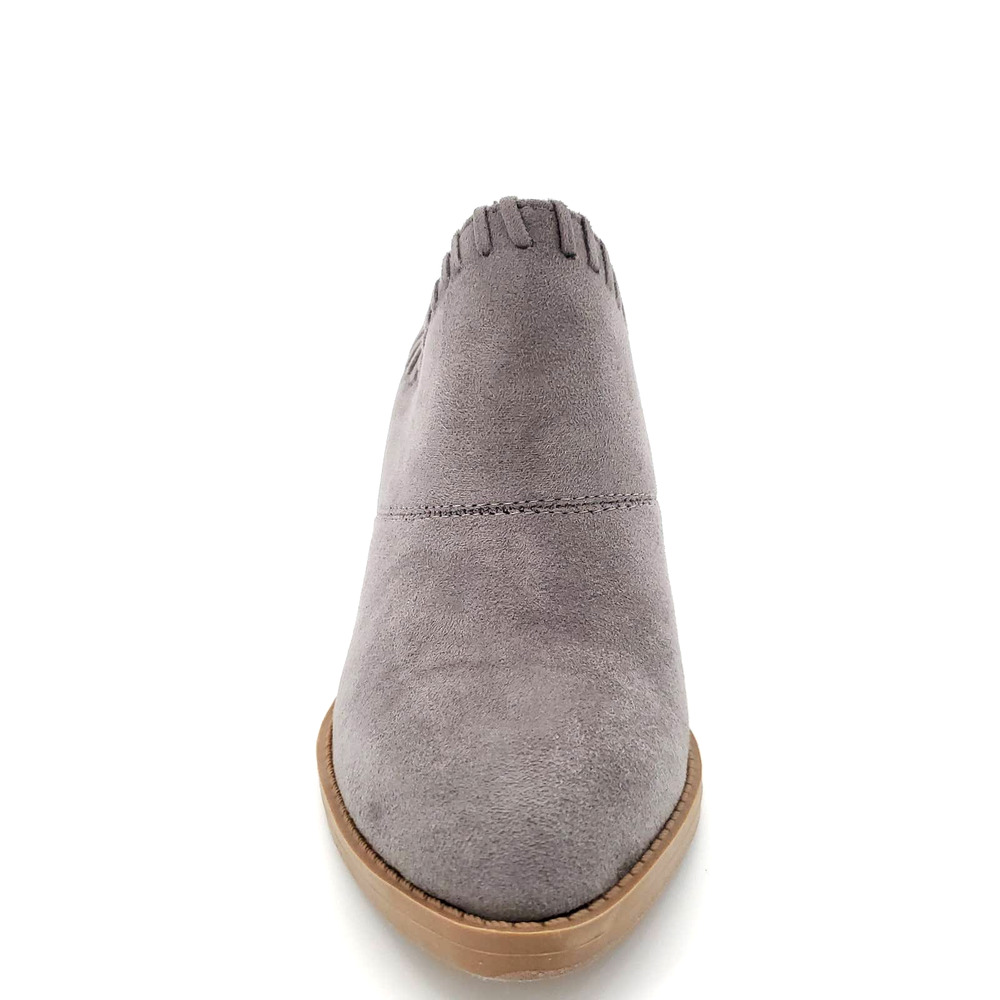 Pointy Toe Stitched Border Chunky Heel Mule - Picture 2 of 10